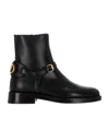 Valentino Vlogo Signature Leather Ankle Boot In Black