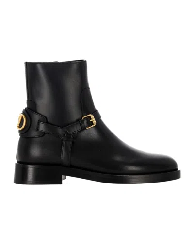 Valentino Garavani Vlogo Signature Ankle Boots In Black