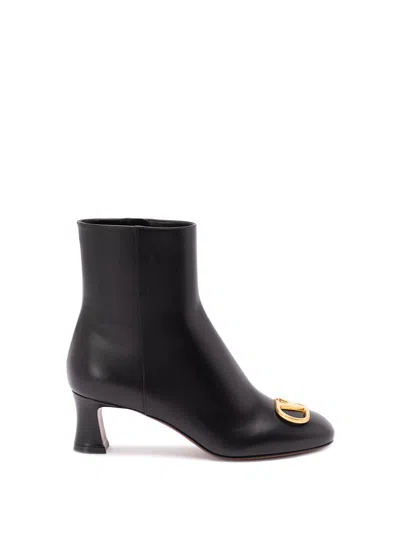 Valentino Garavani `vlogo Signature` Ankle Boots In Black