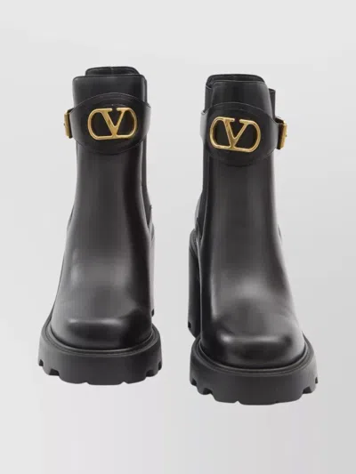 Valentino Garavani Vlogo Signature Ankle Boots In Black