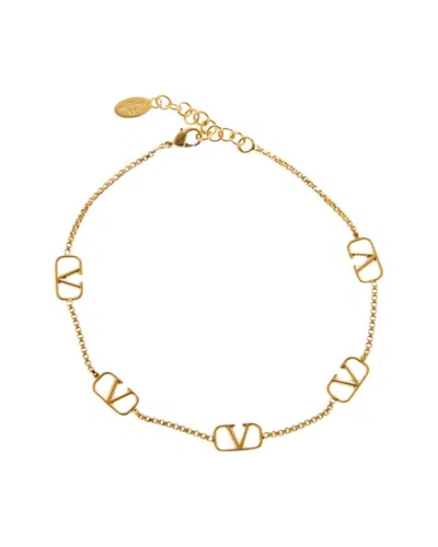 Valentino Garavani Valentino Vlogo Signature Anklet In Gold