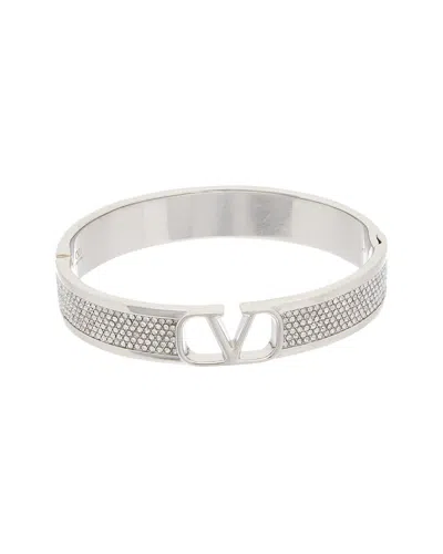 Valentino Garavani Valentino Vlogo Signature Bangle In Silver