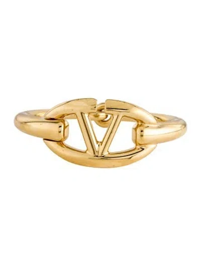 Pre-owned Valentino Garavani Vlogo Signature Bangle Bracelet, 6.25" In Multi