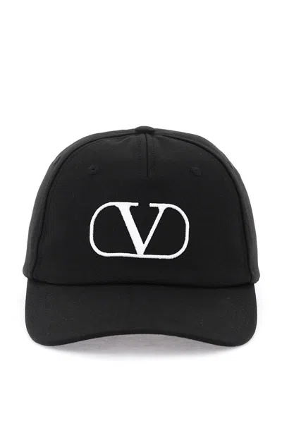 Valentino Garavani Logo Embroidered Baseball Cap In Nero