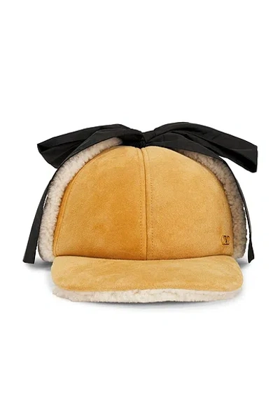 Valentino Garavani Vlogo Signature Baseball Hat In Brown