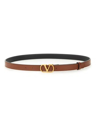 Valentino Garavani Vlogo Signature Belt In Beige