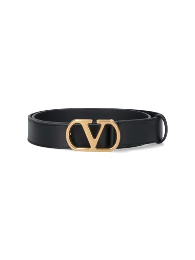 Valentino Garavani Vlogo Signature Belt In Black