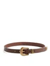 Valentino Garavani Vlogo Signature Calfskin Belt 20 Mm Woman Chocolate 100 In Brown