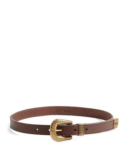 Valentino Garavani Vlogo Signature Belt 20mm In Brown