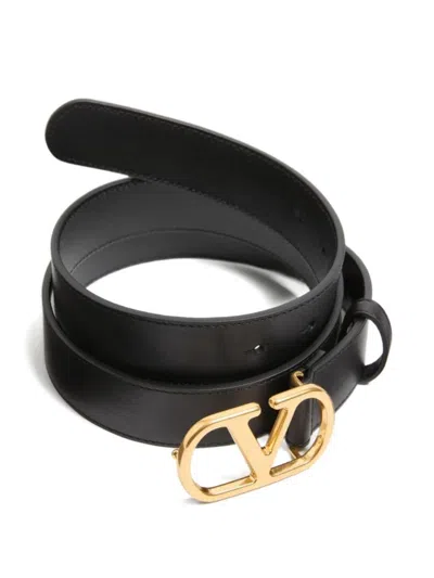 Valentino Garavani Vlogo Signature Belt 30mm In Black