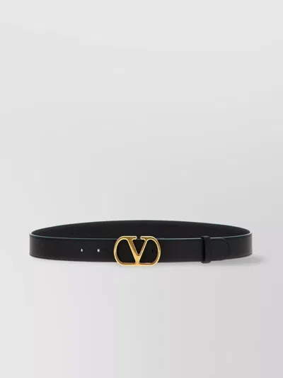 Valentino Garavani 'vlogo Signature' Belt Adjustable Length In Black
