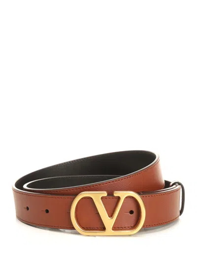 Valentino Garavani Vlogo Signature Belt Belts Brown