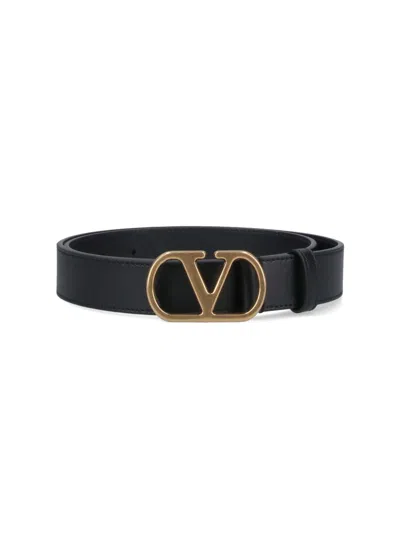 Valentino Garavani 'vlogo Signature' Belt In Black  