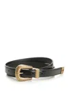 Valentino Black Vlogo Signature Brushed Calfskin Belt In Black