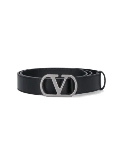 Valentino Garavani Vlogo Signature Belt In Black
