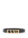 Valentino Vlogo Signature Belt In Shiny Calfskin 15 Mm In Black