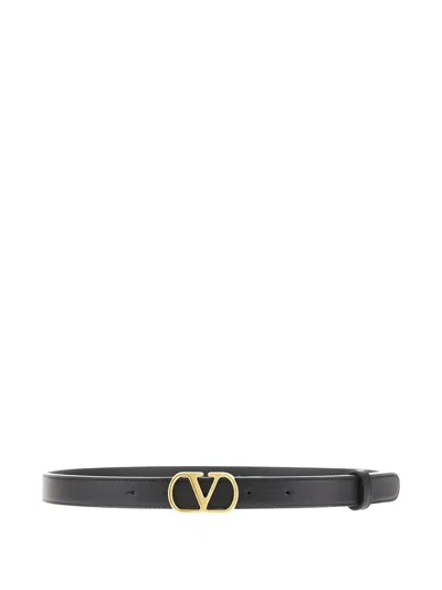 Valentino Garavani Vlogo Signature Belt In Black