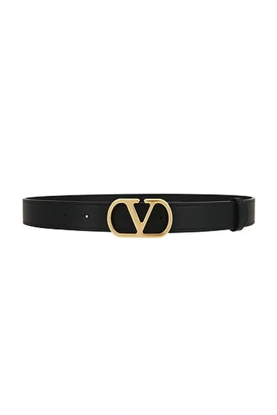 Valentino Garavani Vlogo Signature Belt In Black