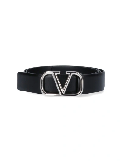 Valentino Garavani Vlogo Signature Belt In Black  