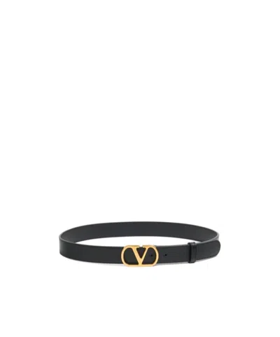 Valentino Garavani Vlogo Signature Belt In Black