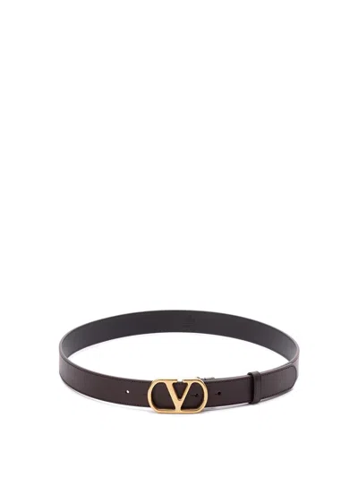 Valentino Garavani `vlogo Signature` Belt In Brown