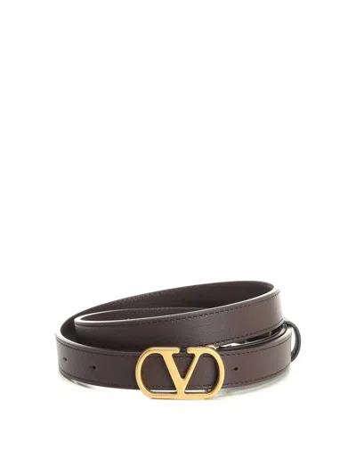 Valentino Garavani Vlogo Signature Belt In Brown