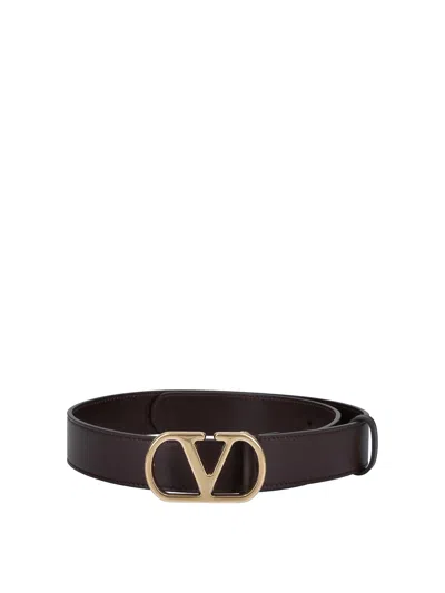Valentino Garavani Vlogo Signature Belt In Black