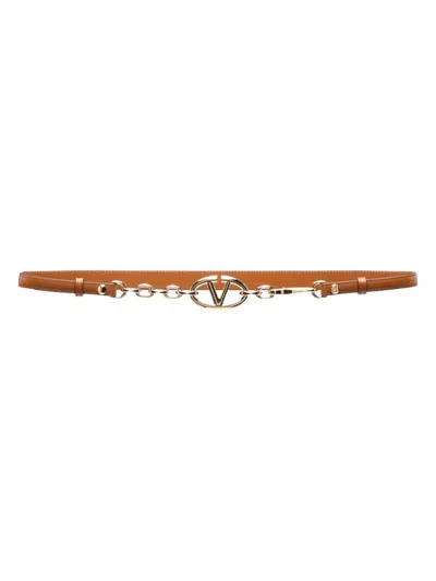 Valentino Garavani Vlogo Signature Belt In Brown