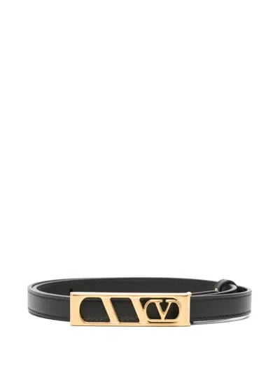 VALENTINO GARAVANI VLOGO-SIGNATURE RECTANGULAR-BUCKLE BELT