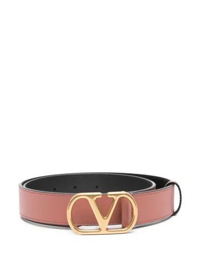 Valentino Garavani Vlogo Signature Belt In Pink