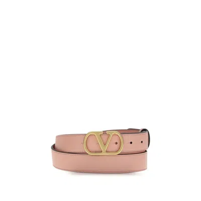 Valentino Garavani Vlogo Signature Belt In Pink