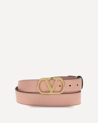 Valentino Garavani Vlogo Signature Belt In Pink