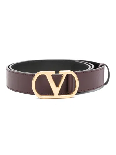 Valentino Garavani Vlogo Signature Belt In Purple