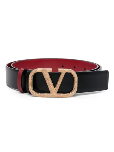 Valentino Garavani Belt H. 20 Reversibile | Vlogo Signature In Schwarz