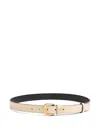 Valentino Vlogo Signature Mini Leather Belt In White