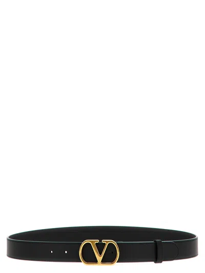 Valentino Garavani Vlogo Signature Belts In Black