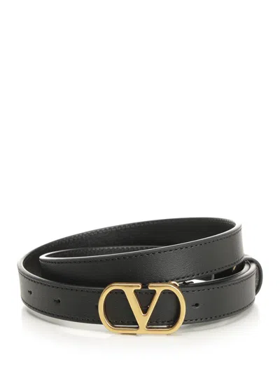Valentino Garavani Vlogo Signature Belts Black
