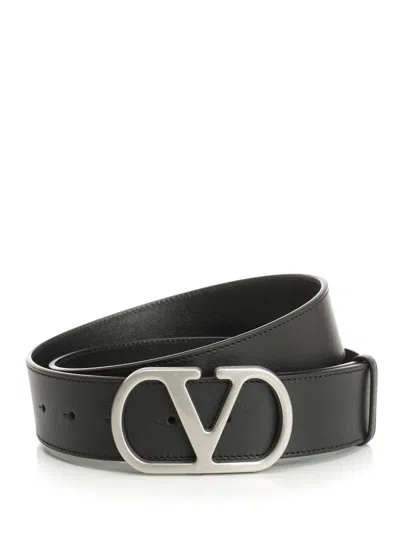 Valentino Garavani Vlogo Signature Belts Black