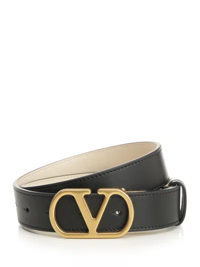 Valentino Garavani Vlogo Signature Belts Black