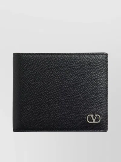 Valentino Garavani Vlogo Signature Bi-fold Textured Wallet