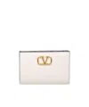 Valentino Vlogo Signature Bi-fold Wallet In White