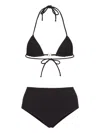 Valentino Vlogo Plaque Bikini Set In Black
