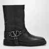 Valentino Garavani Vlogo Signature Black Boot In Black