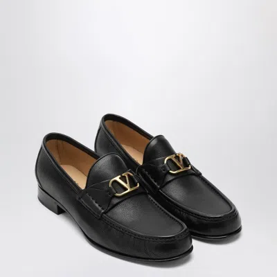 Valentino Garavani Vlogo Signature Black Loafer