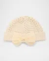 Valentino Vlogo Signature Bow Cotton Knit Beanie