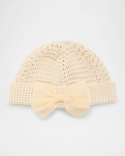 Valentino Garavani Vlogo Signature Bow Cotton Knit Beanie
