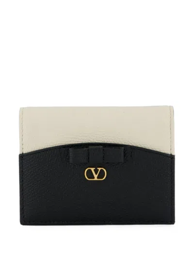 Valentino Garavani Vlogo Signature Bow Wallet In White