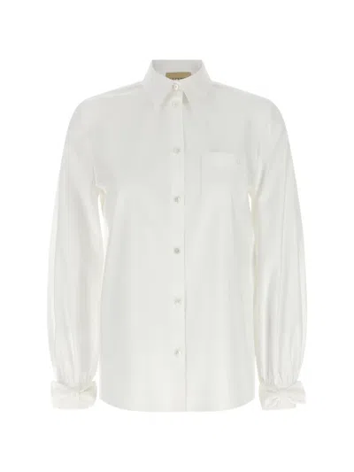 Valentino Vlogo Signature Bow-detail Shirt In White