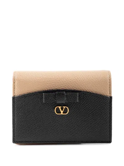 Valentino Garavani Vlogo Signature Bow-detail Wallet In Black