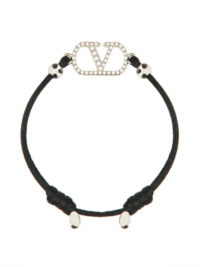 Valentino Garavani Vlogo Signature Bracelet In Black